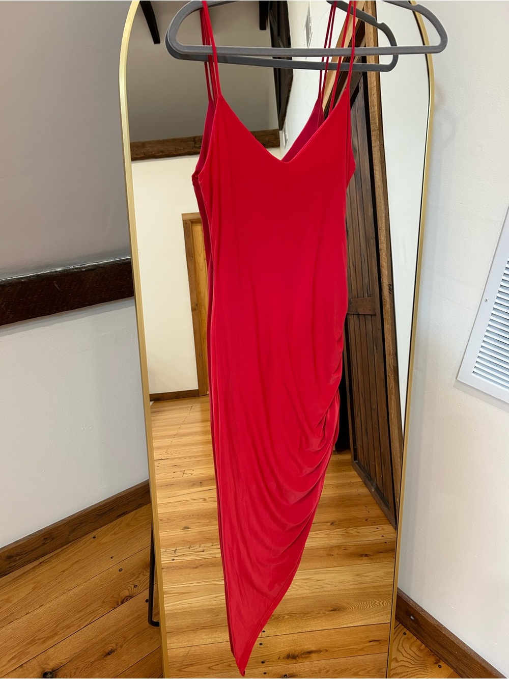21 Saints Pink Asymmetrical Cinch Slit Dress. Women’s Small. NWT